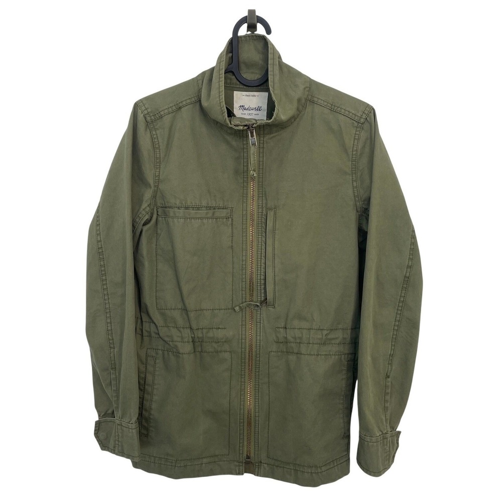 Madewell Womens Fleet Passage Utility Cargo Jacket Olive Army Green S